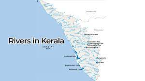 Kerala river map river maps of kerala. Psc Repeated Questions About Rivers In Kerala Indianrays Com