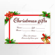christmas gift voucher red template