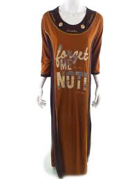 Details About Laila By Altan Size Xxl Long Dress Crystals Brown