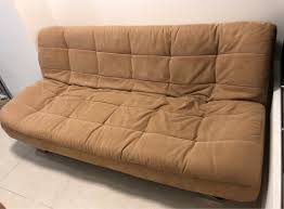 sofa bed futon tan beige cream