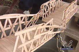 local students building bridges
