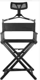 nysa black portable makeup chair for