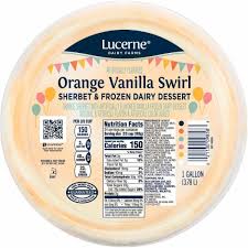 frozen dessert orange vanilla swirl