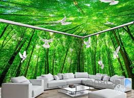3d Pigeon Green Forest Tree Top Entire
