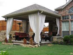 outdoor living space covered patio