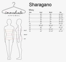 Sharagano Size Guide
