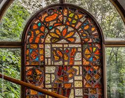 Multicolored Stained Glass Window In A