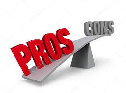 pros outweigh cons stock photo by