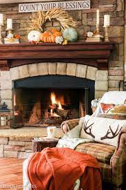 Fall Fireplace Decor