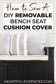 Diy Removable Bench Seat Cushion With
