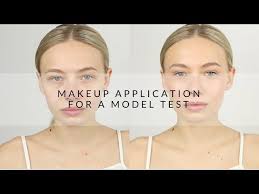 makeup application for a model test
