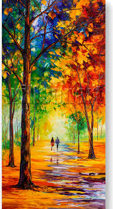 Autumn Landscape Oil Painting Textured