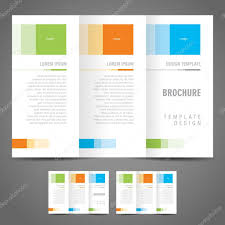 Simple Brochure Design Template Trifold Stock Vector