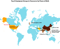 where do asians live in canada