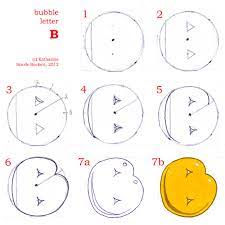 how to draw bubble letters calligraphy