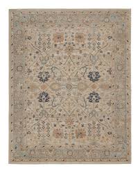 oushak rug with beige rust and navy