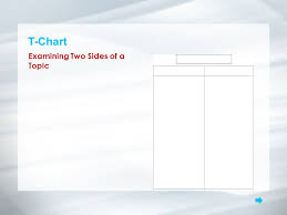 T Chart Examining Two Sides Of A Topic T Chart What Is It