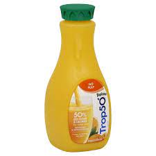 tropicana trop50 orange juice beverage