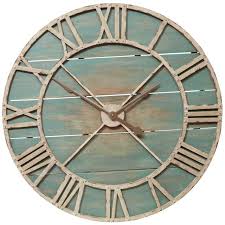 Teal Home Decor Rustic Wall Clock Clock