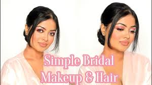 natural bridal makeup hair style