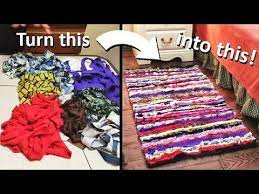 diy rug from old clothes you
