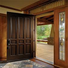 Double Entrance Swing Solid Wooden Door