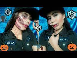 cop police women halloween makeup