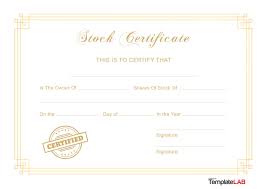 19 free stock certificate templates