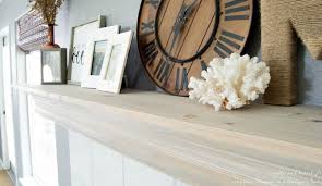 Diy Fireplace Mantel With A Driftwood