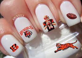 cincinnati bengals nail art stickers