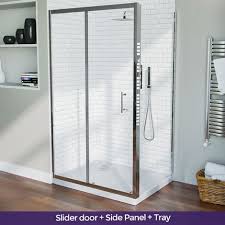 1100 mm slider shower door enclosure