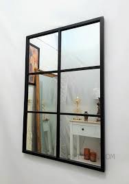 Metal Black Frame Window 6 Square Panel