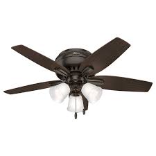 Wide range of pre packaged kits. 42 Hunter Low Profile Ceiling Fan In Brushed Nickel With Bowl Light Kit