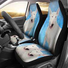 Bull Terrier Dog Print Car Seat Covers