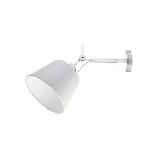 Artemide Tolomeo Basculante Parete Wall Adjustable Diffuser 18 In Silk Satin