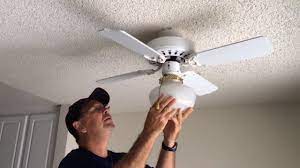 replace bulb in ceiling fan