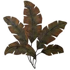 Brown Metal Palm Leaf Wall Decor Leaf