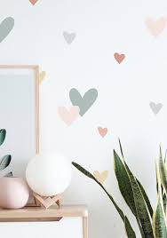 Muted Multi Color Heart Decals Heart