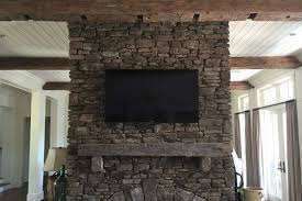 Stone Fireplace Tv Installation