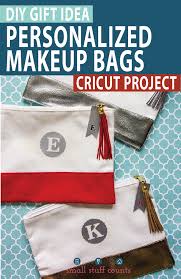 monogram makeup bags diy gift idea