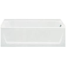right drain rectangular alcove bathtub