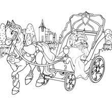 Barbie hops on and the. Horse Drawn Carriage Coloring Pages