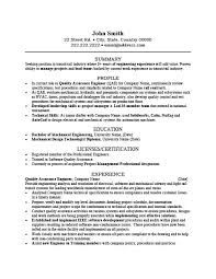 For example, almost every resume in this industry contains the following subheadings Quality Assurance Engineer Resume Sample Template