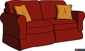 how to draw a couch really easy