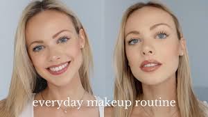 everyday makeup routine as a model