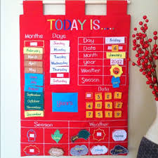 Daily Calendar With Velcro Labels A Great Way For Kids To