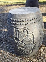 hand carved garden stone table