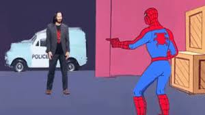 Spider man into the spider verse the end of credits scene. Spiderman Meme Pointing Gif