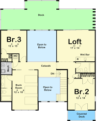 Two Story House Plan With Decks Front