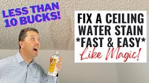 how to fix a ceiling water stain less